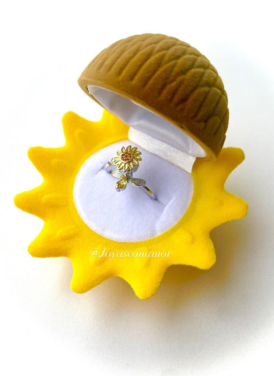 Caja de Anillo Girasol 🌻 | Joyas con Amor